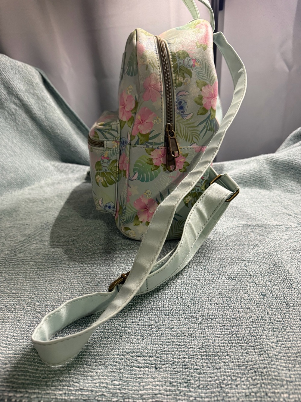 Loungefly Pastel Floral Stitch Mini Backpack - Picture 2 of 6